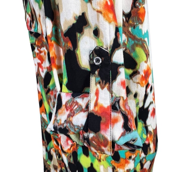 Calvin Klein Henley Multicolored Top Size Small - Picture 7 of 10